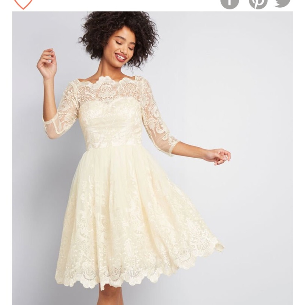 ModCloth Guilded Grace Lace Dress